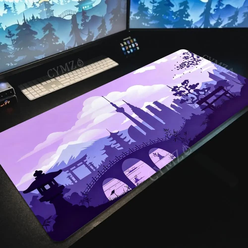 Estetica artistica paesaggio architettonico Tappetino per mouse Tappetino da scrivania accessori per PC tappetini da gioco per tastiera adatti per ufficio e giochi