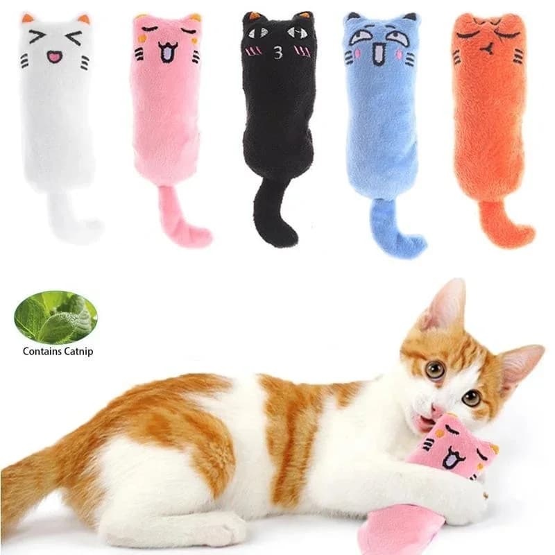 Giocattolo per animali domestici Bruciatore Suono Erba gatta Giocattolo Forniture per gatti Animale domestico Simpatico gatto Giocattoli Gattino Digrignamento dei denti Gatto Peluche Cuscino per il pollice Prodotti per animali domestici gatos