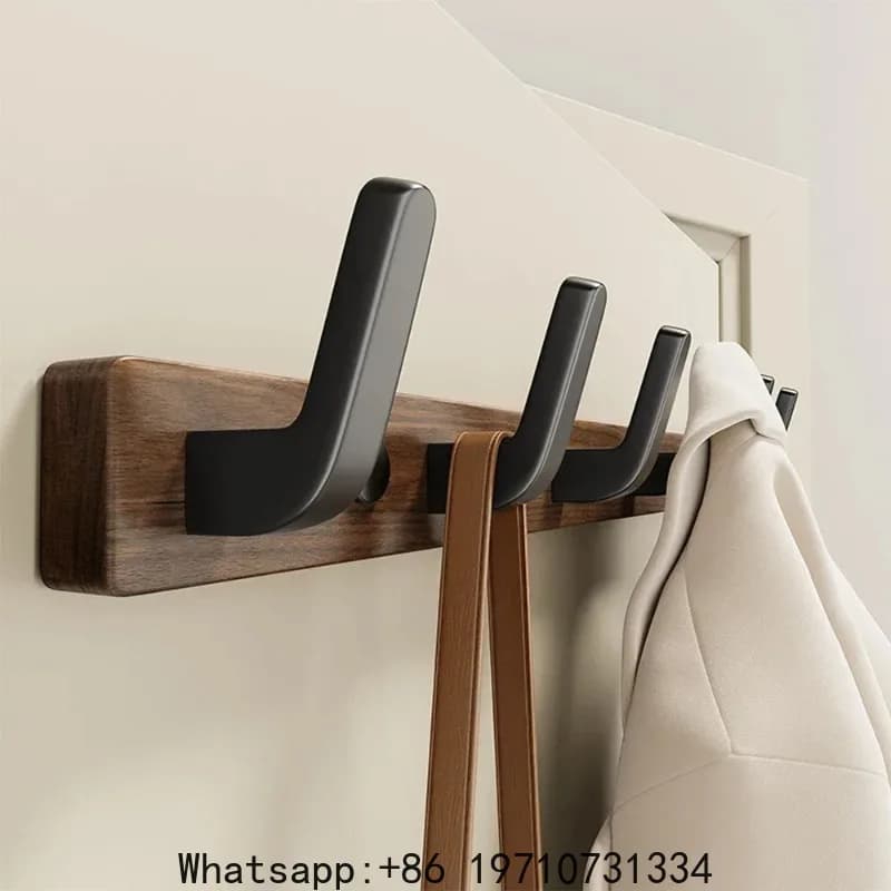 Appendiabiti da parete lungo in legno massello con 6/7/8 ganci, porta asciugamani da bagno, appendiabiti da ingresso, porta cappelli, chiavi e vestiti, mobiletto.