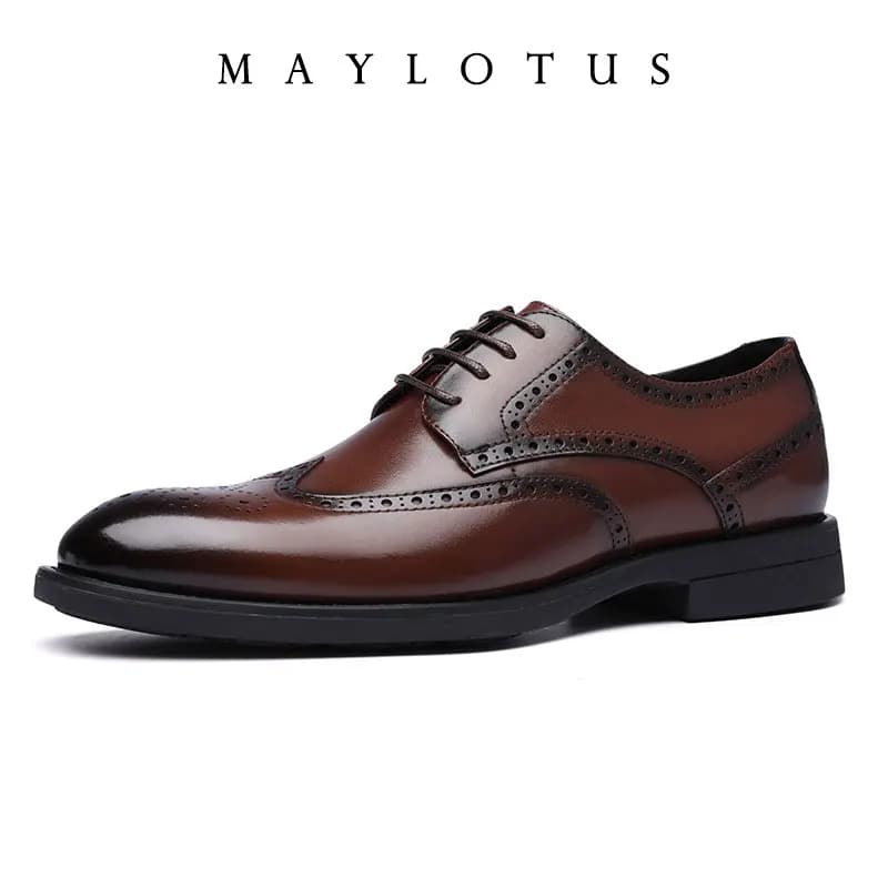 Scarpe stile britannico Scarpe da lavoro formali in pelle PU Oxford stringate Calzature Mocassini Scarpe da sposa comode e traspiranti