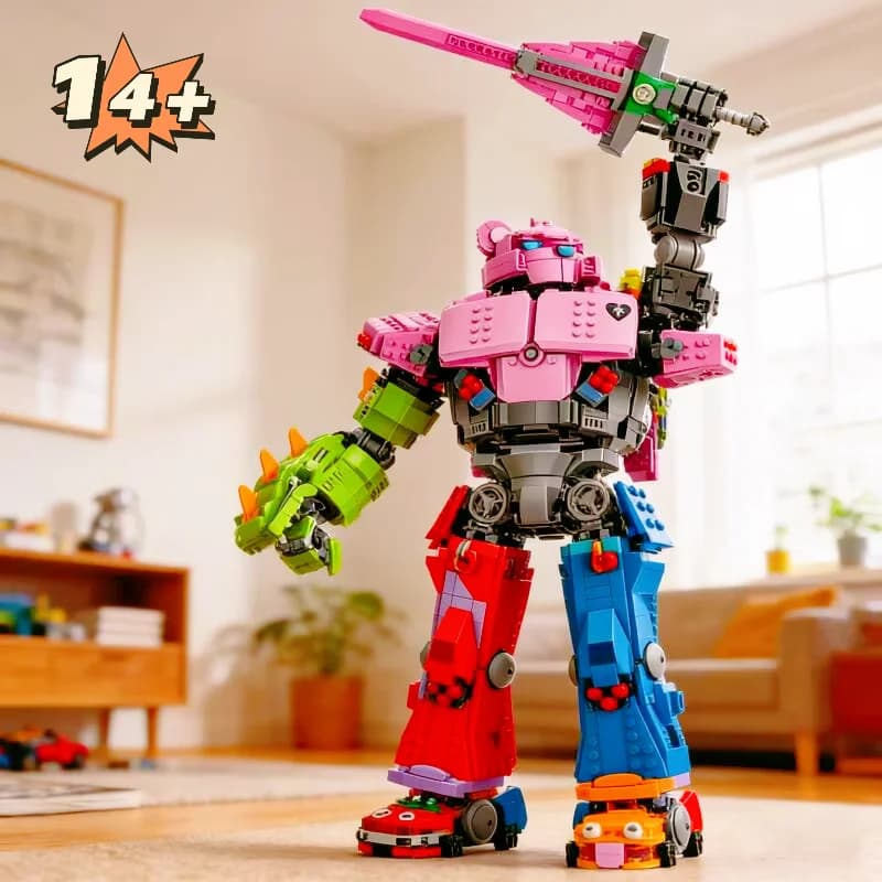 MOC 2503 Pezzi Mecha Hot Team Leader Blocchi da Costruzione 77078 Giocattoli Educativi da Assemblare Ornamento Decorativo Regali di Compleanno e Natale
