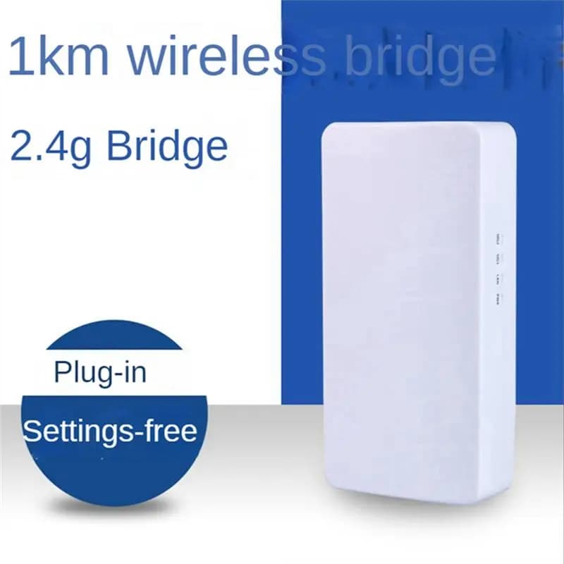 A77K 2Pcs Outdoor Wifi Router 2.4G 300Mbps Repeater Wifi Wireless Bridge Router 1KM Long Range Wifi Extender 24V POE EU Plug