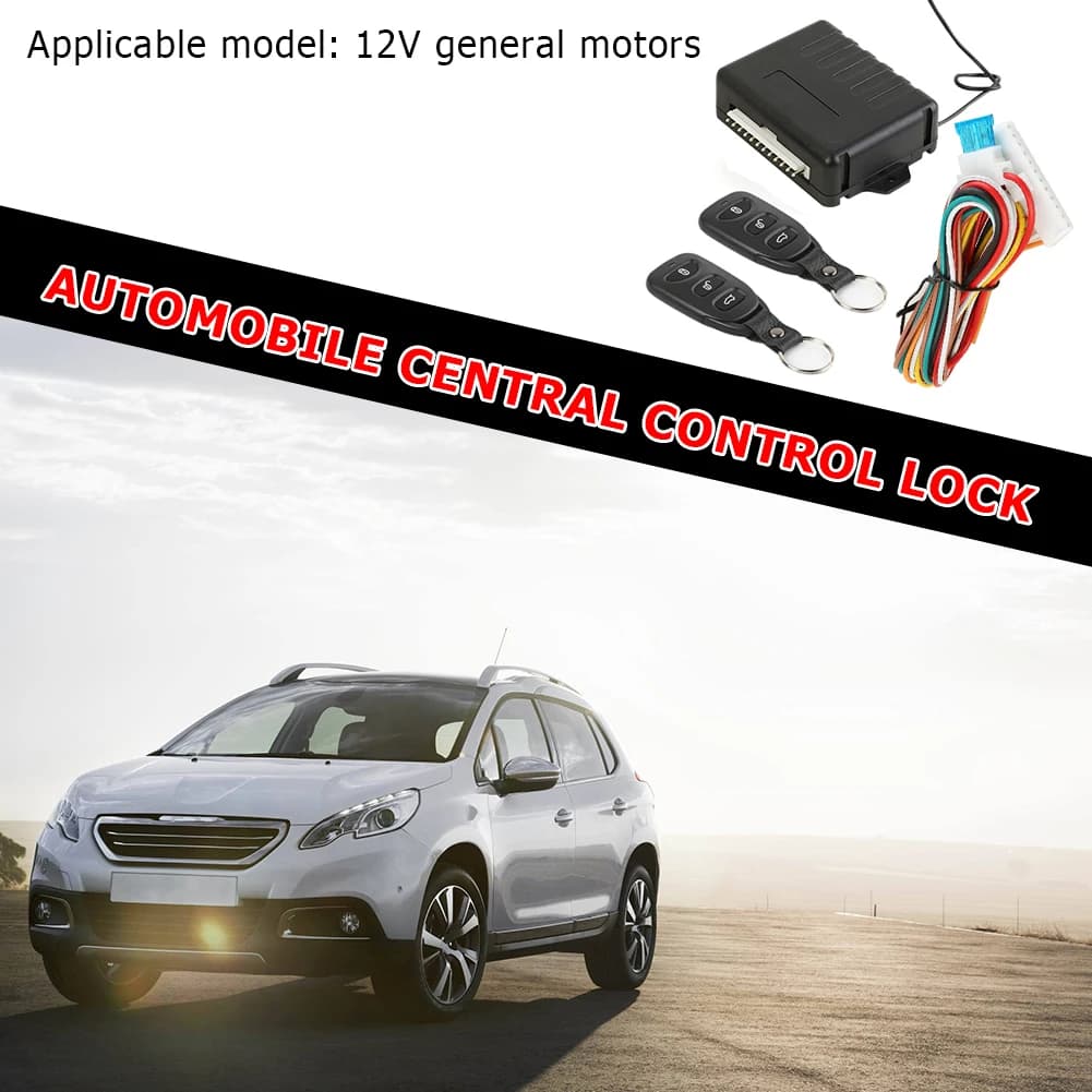 Kit Chiusura Centralizzata Auto con Sistema di Allarme e Accesso Senza Chiave 410/T102 per Auto Personali e Accessori