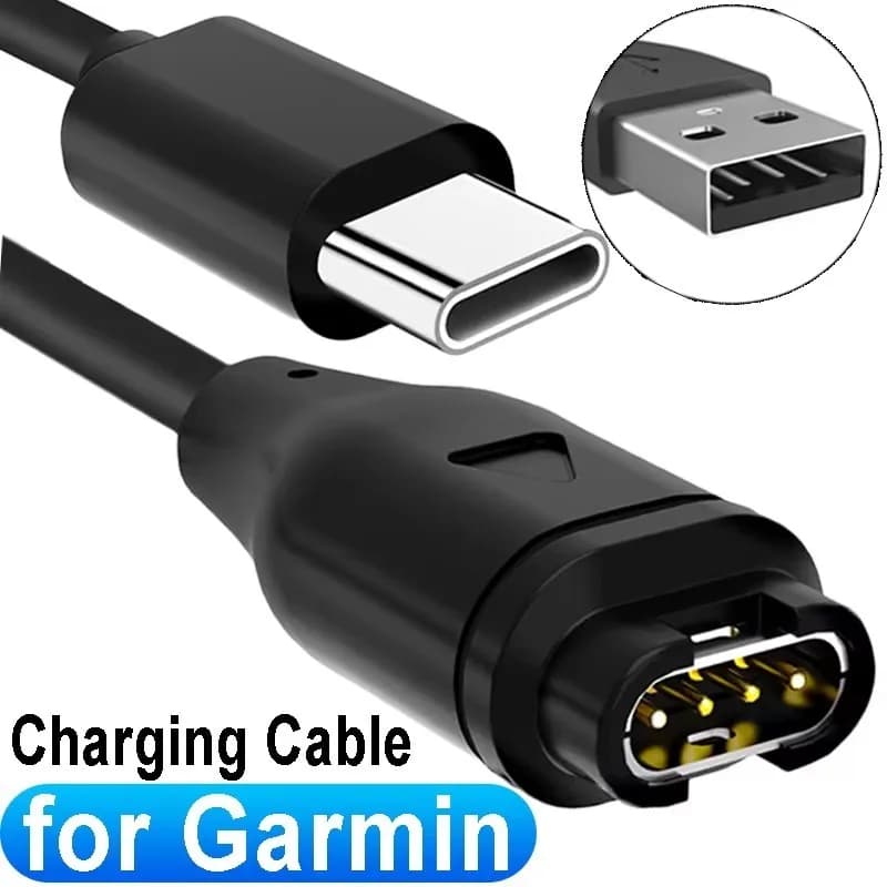 1M USB Charging Cable For Garmin Fenix 7 7S 7X 6 6S 6X 5 5X 5S Plus Vivoactive 3 Forerunner 945 935 245 255 Charger Cable Dock