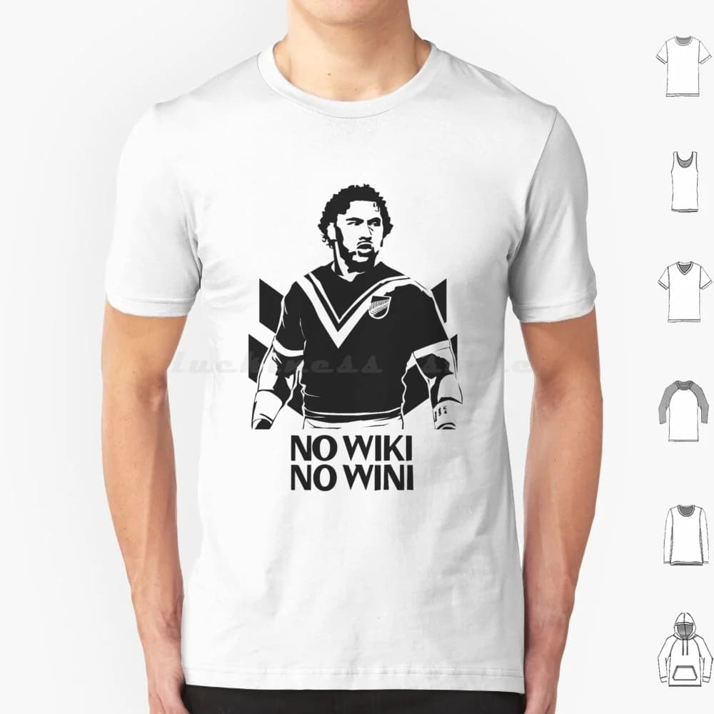 No Wiki No Wini-Nuova Zelanda T Shirt Big Size 100% cotone Nuova Zelanda Rugby League Nrl NZ Rugby Nuova Zelanda Maori NZ Calcio