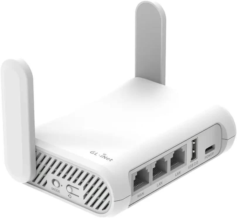 Router WiFi Portatile AC1200 Dual Band con VPN, Porte Gigabit, Ripetitore WiFi, OpenWrt, per Casa, Ufficio, Camper, Crociere
