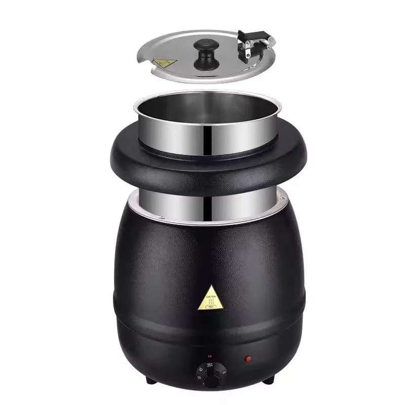 Luxury Electric Commercial Heater Kettle 10L Soup Pot Heater, Restaurant Soup Pot, Stainless Steel Food Soup Pot Heater
