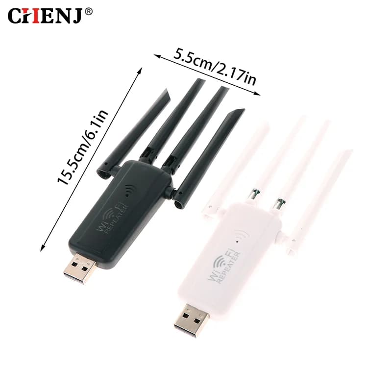 Ripetitore WiFi USB wireless 2.4G 300Mbps 4 antenne Wifi Extender a lungo raggio Amplificatore di segnale Wi-Fi Adattatore di rete domestica per PC