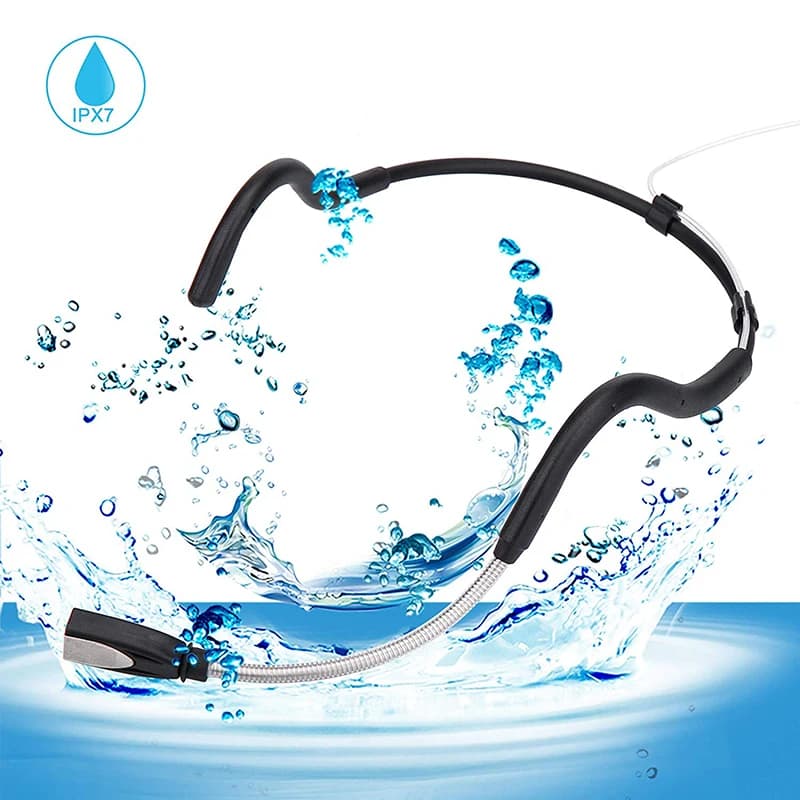 KIMAFUN Pro wired headphone microphone, sweat-resistant omnidirectional condenser microphone for fitness instructors, yoga, spinning, pilates