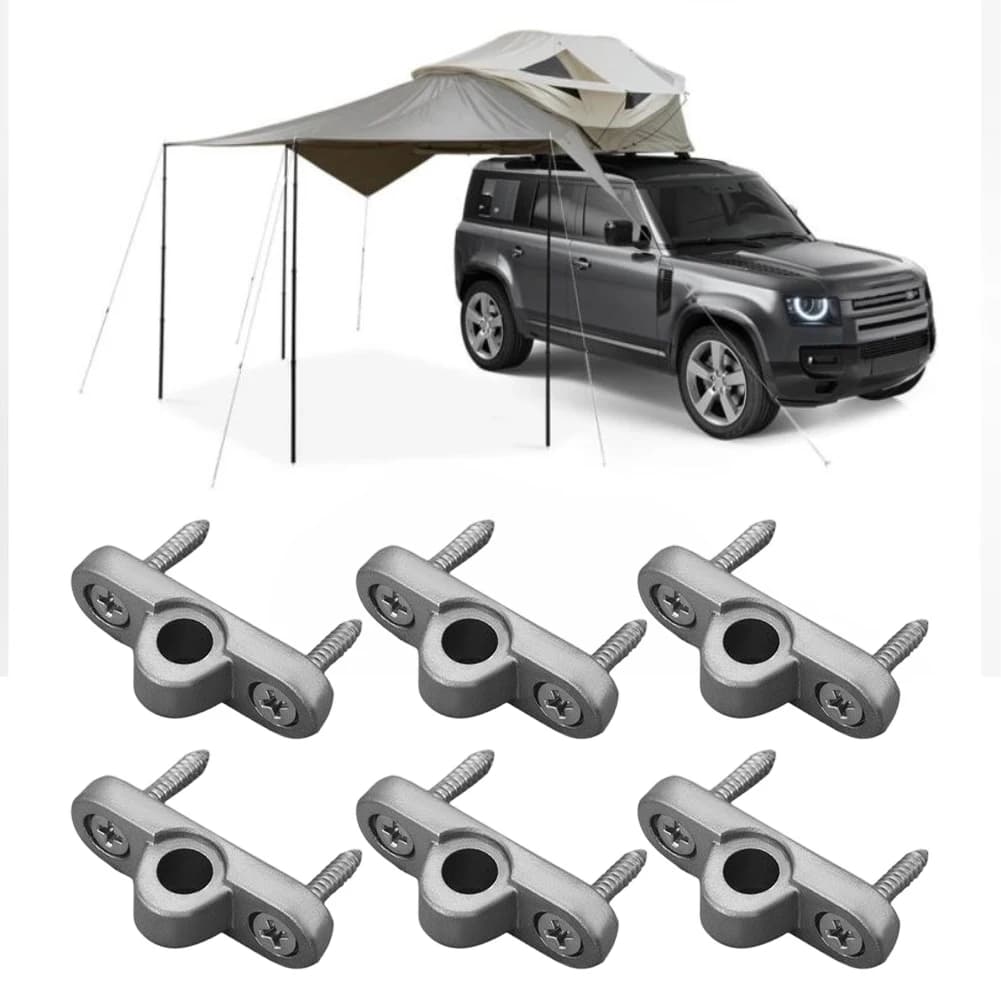 6Pcs Stainless Steel Sunshade Curtain Eyelets With Screws For RVs And For Campers RV Awning Sunshade Curtain Eyelets