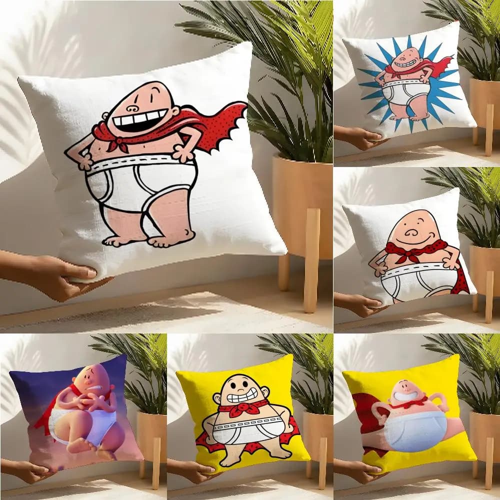 Federa per cuscino Captain Cartoon American Funny Cartoon, federa in lino, decorazione per la casa, copricuscino