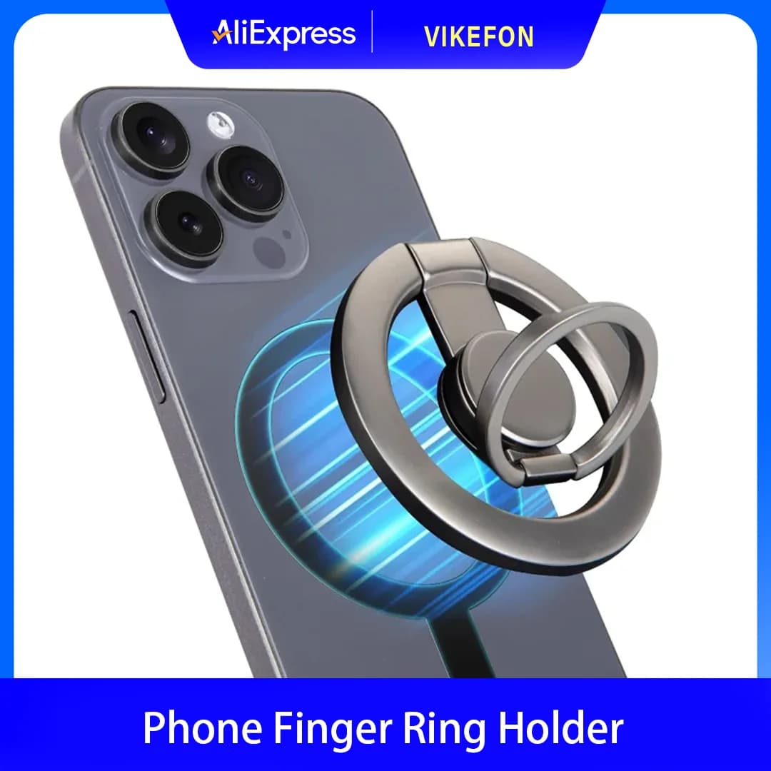 Supporto Magnetico Pieghevole per Smartphone e Anello Porta Telefono Fidget Spinner per iPhone 17 16 15 14 13 12 Pro Max compatibile con MagSafe