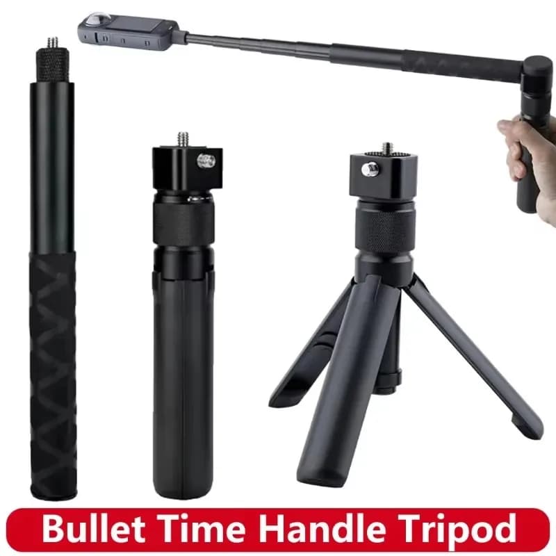 Invisible Bullet Selfie Stick Handle Bundle for Insta360 X5 X4 GoPro DJI Pocket 3/4 Action SJCAM Sports Camera Shooting tools