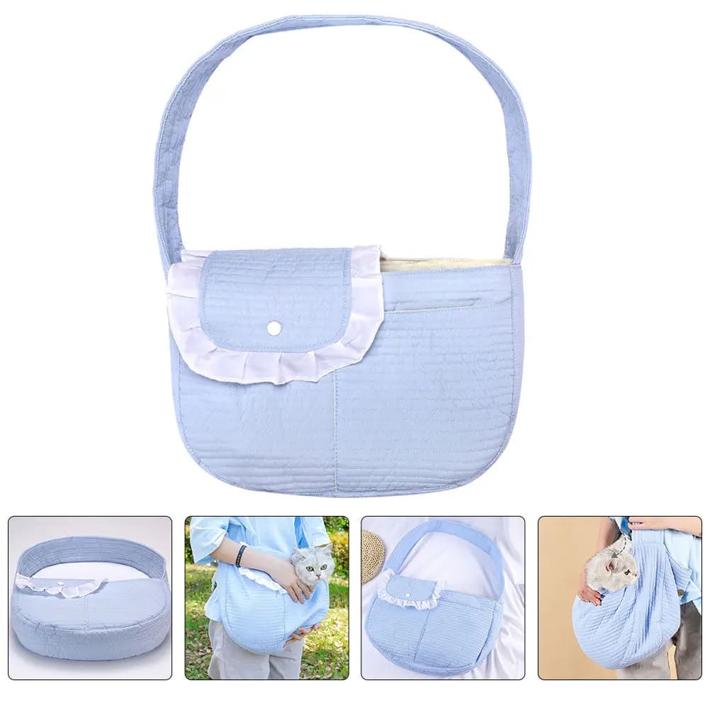 Borsa a Tracolla Portatile per Animali Domestici, Zaino Traspirante e Confortevole per Cani, Gatti e Piccoli Animali, Ideale per Gite e Passeggiate all'Aperto
