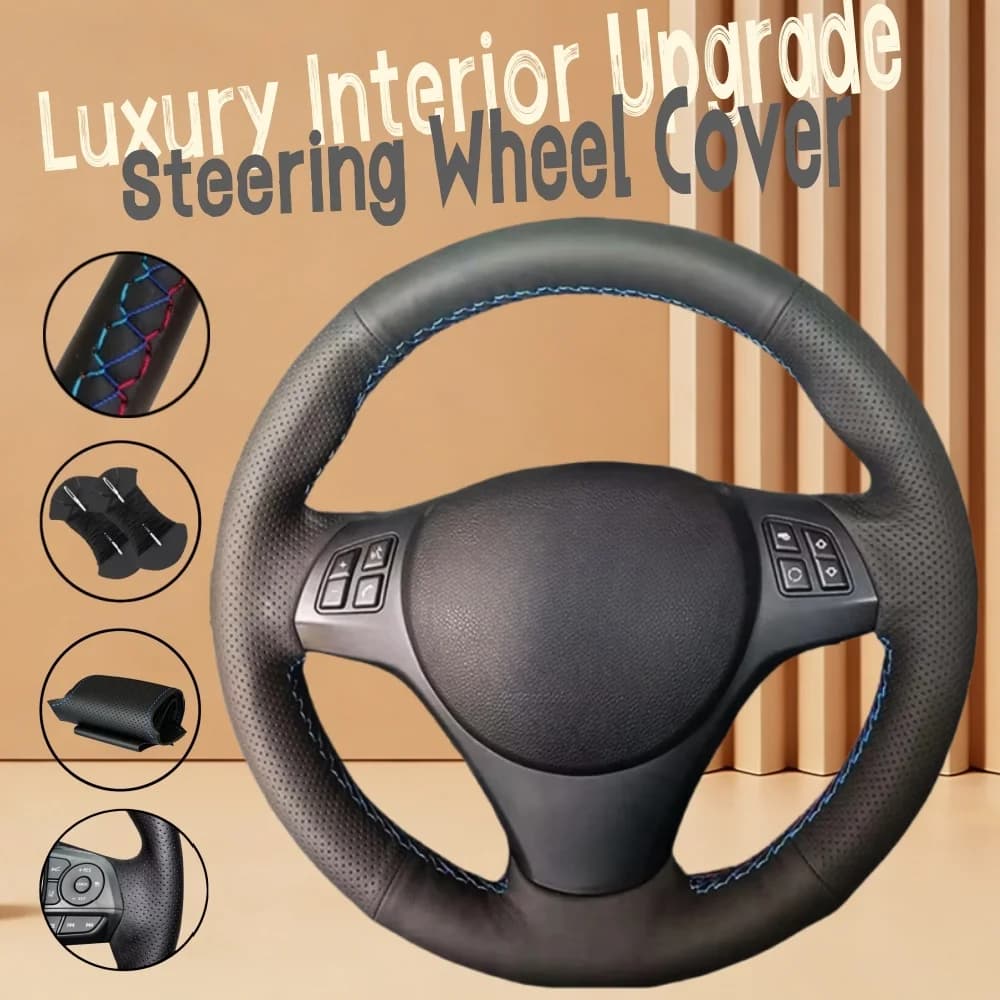 Customiz Microfiber Leather Car Steering Wheel Cover E90 Pack M Sport M3 E91 E92 E93 E87 E82 E88 Steering Wrap Cover For BMW E81
