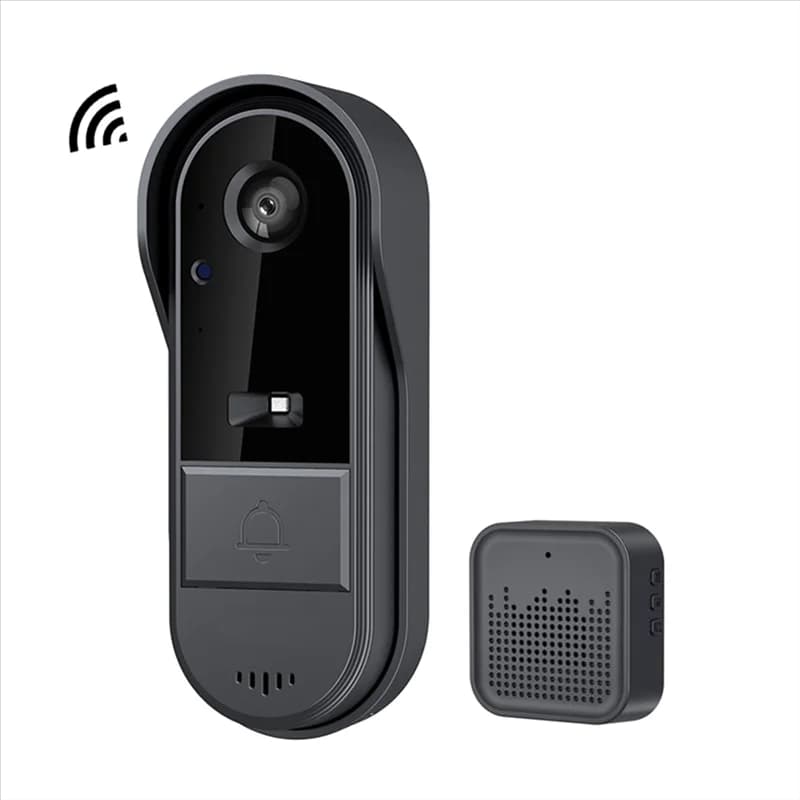 BUONO-Camera per campanello video wireless con campanello Videocamera intelligente per campanello Citofono Campanello per visione notturna per l'home office