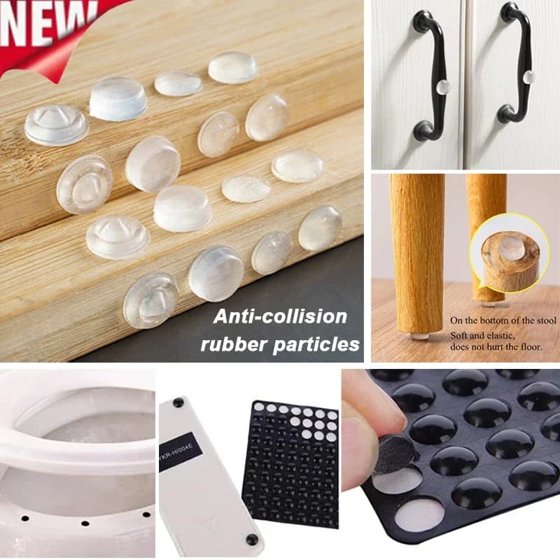 Maniglia per fermaporta in silicone autoadesiva Cuscino anticollisione Piedini in silicone antiscivolo Particelle di gomma anticollisione