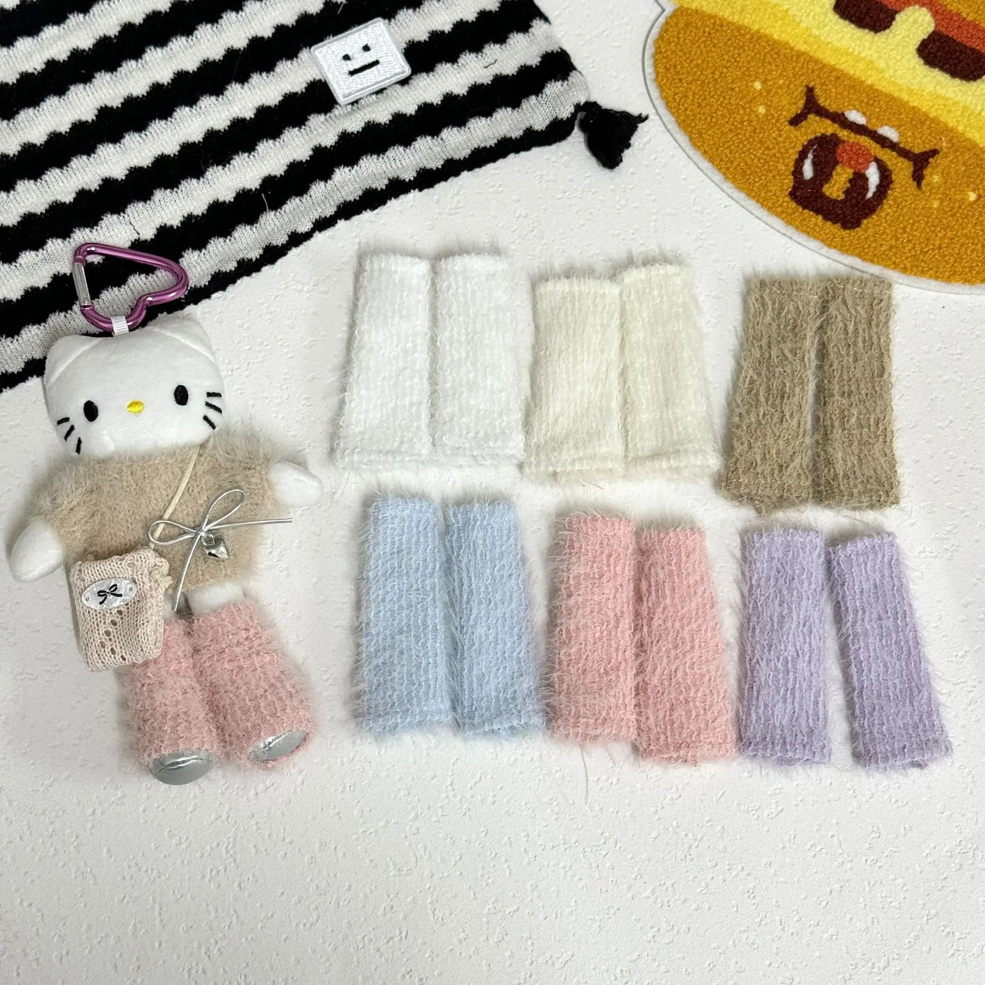 New Plush Socks Kitty Long Legs Bjd6 Dots Socks Set For Legs Socks Skirts Doll Clothes Accessories Erchuang
