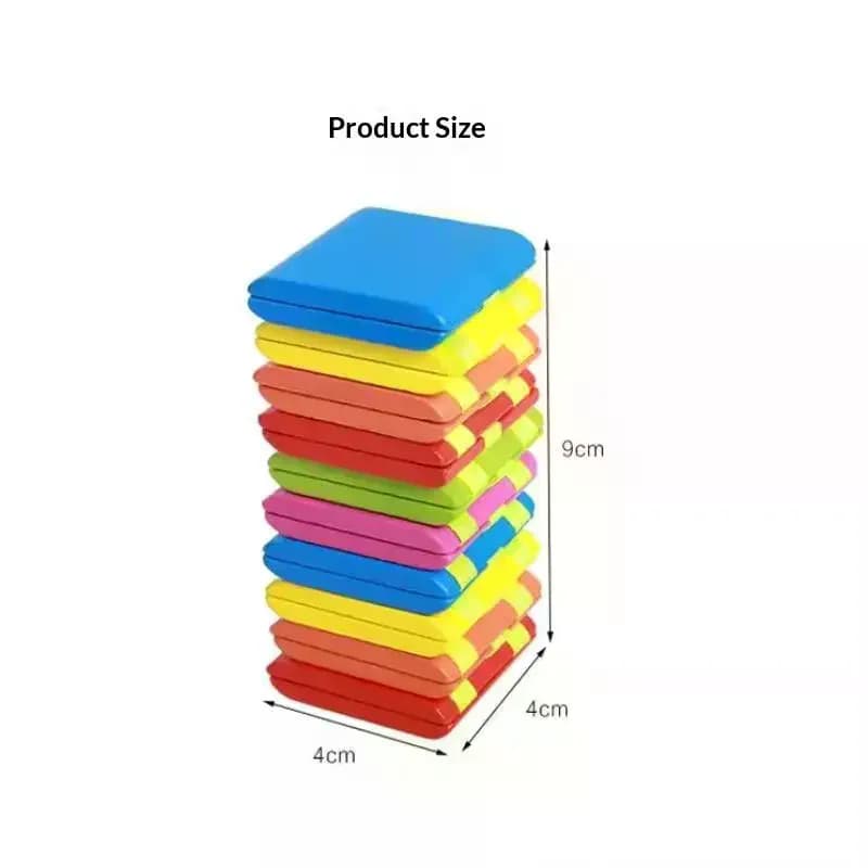 Educational Color Cognitive Toy Montessori Early Educational Sensory Puzzle Block Magic Show Flipping Building Block Wooden