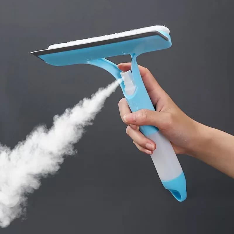 Set di 6 Raschietti per Doccia 3 in 1 con Dispenser di Sapone, Tergivetro a Doppia Faccia per Pulizia di Finestre e Specchi del Bagno