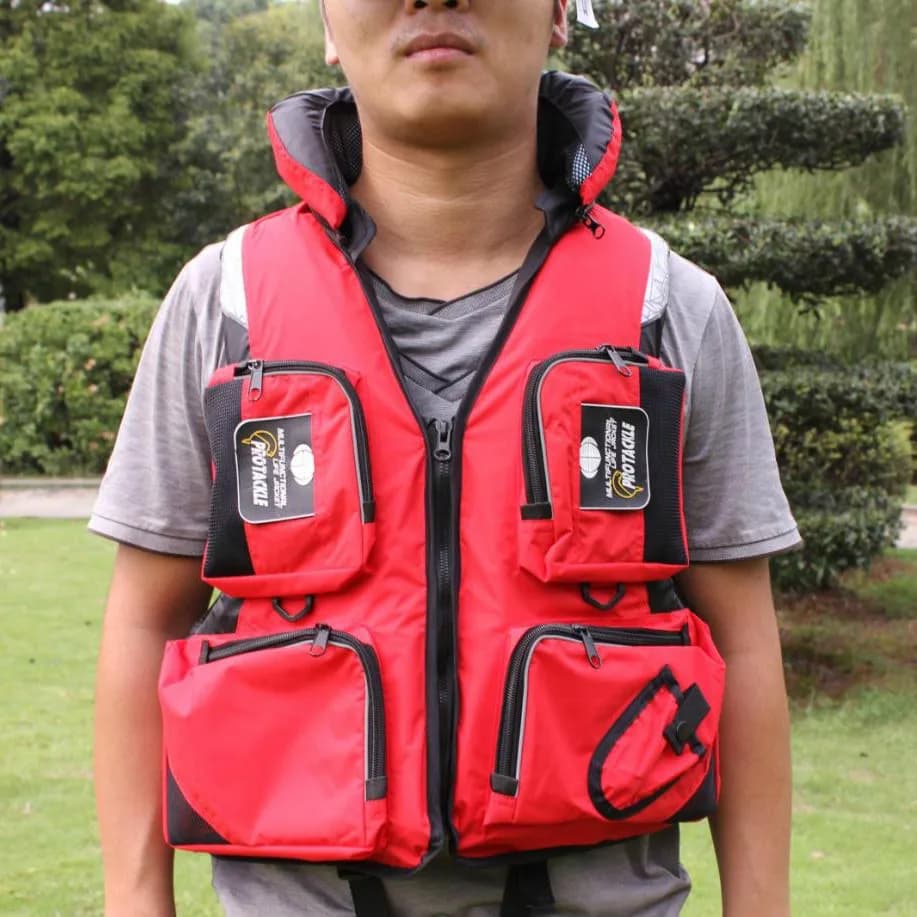 Gilet da Pesca Outdoor, Giubbotto di Salvataggio per Nuoto e Vela, Gilet ad Asciugatura Rapida in Materiale Traspirante, Nuovo Modello 2026 gilet pesca
