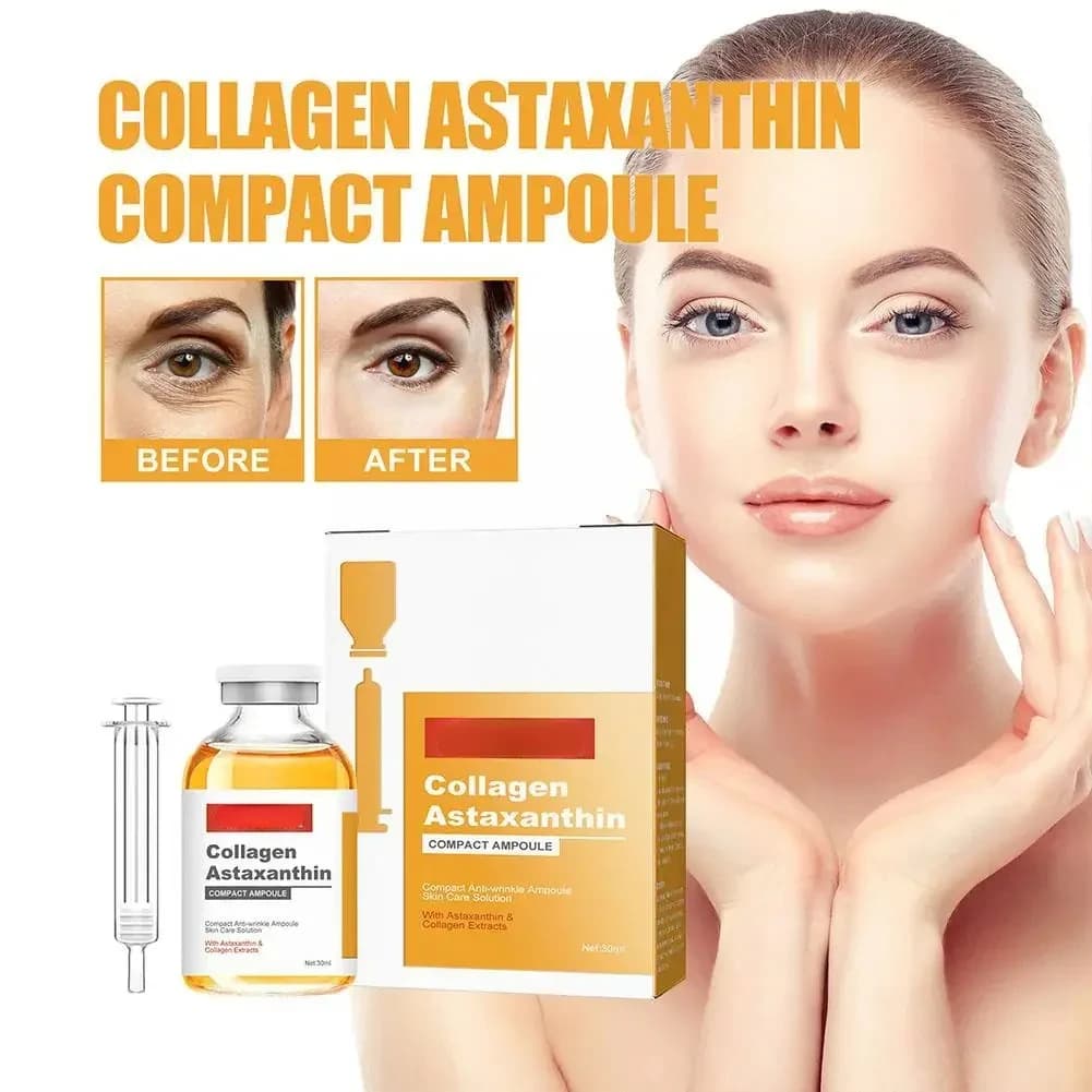 1 pz 30ml collagene astaxantina fiala di sollevamento linee antirughe dissolvenza promuovere l'essenza di circolazione Fine del sangue
