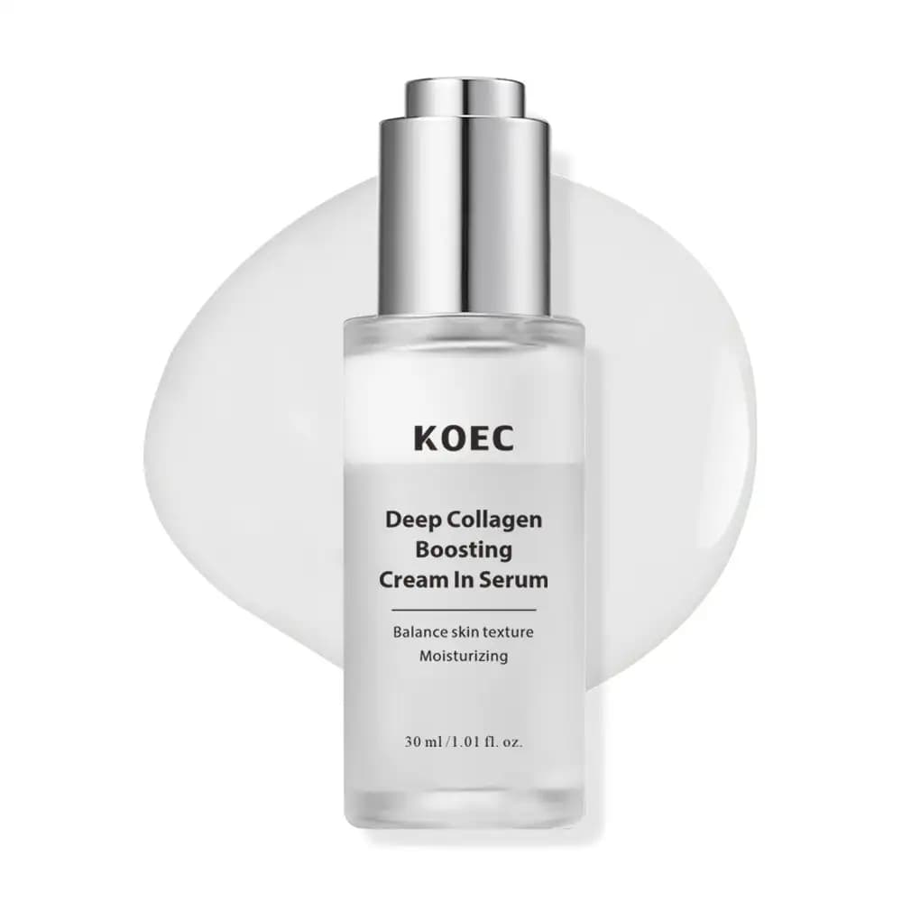 30ml KOEC Deep Collagen Booster Cream in Serum Hydrating Lifting Anti-wrinkle Scratch Enhances Skin Structure Hyaluronic Acid