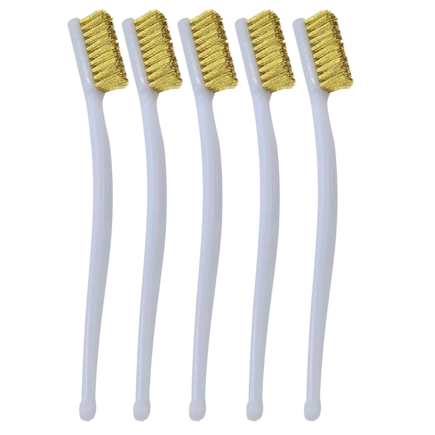 5PCS Spazzole in filo di ottone Strumento per la pulizia Spazzolino in filo di rame Manico per spazzola in rame Parti per la pulizia del letto caldo Ugello per stampante 3D