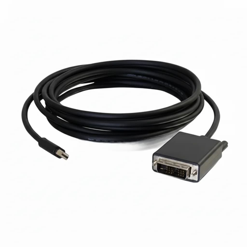 C2G 54334 Mini DisplayPort cable to DVI-D from 3 Feet - Black - DVI-D adapter to Single Connection for Video Device, Notebook, - Used-Language New