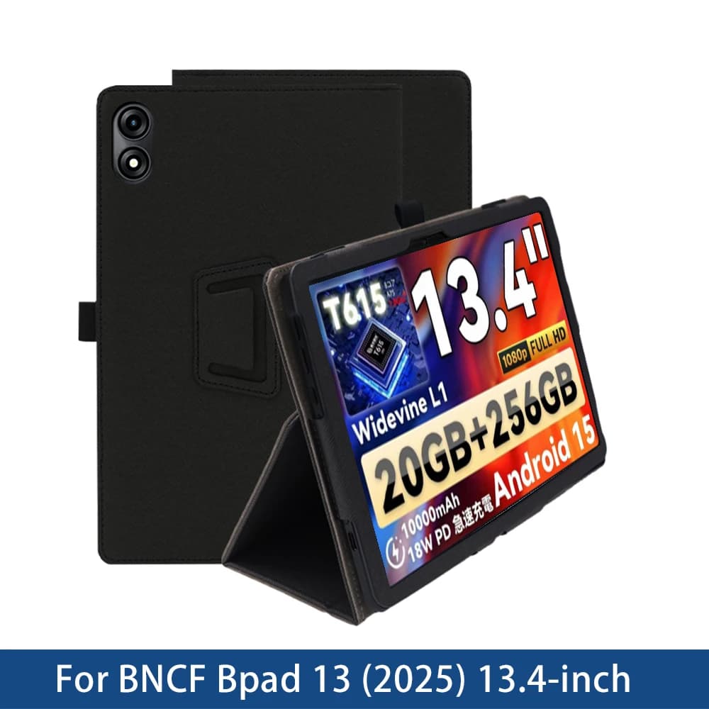 Funda Case For BNCF Bpad 13 13.4"Inch Case,Folding Stand Protective Cover with Pencil Holder and Wrist Strap,PU Full Protection,