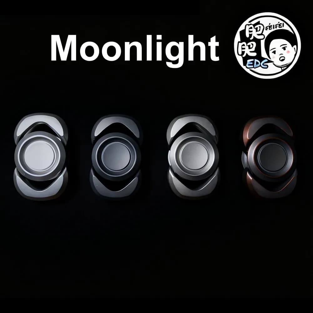 FeiFei EDC Moonlight Fidget Spinner Fidget Spinner a due pale Fidget Toys Adulti Gadget per alleviare l'ansia in metallo Disegni originali
