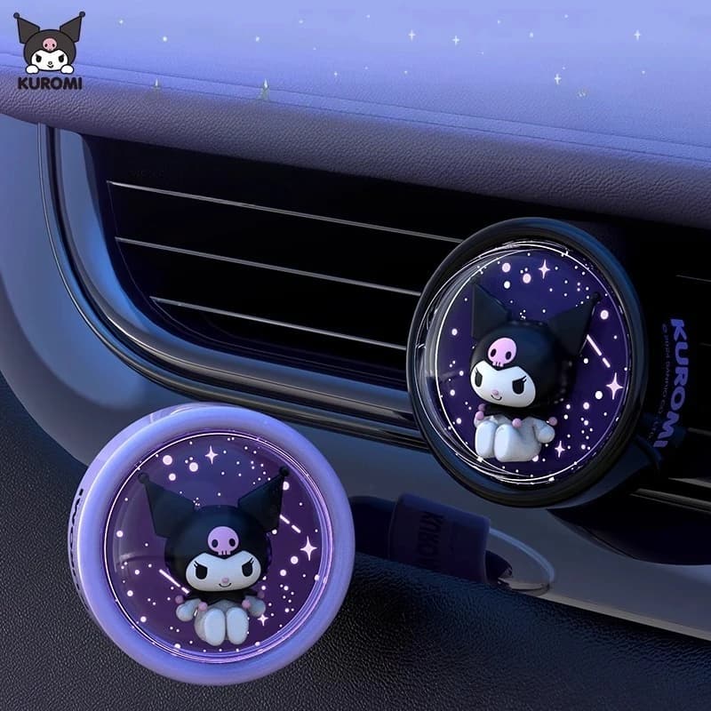 Sanrio HelloKitty Car Diffuser with Atmosphere Light, Night Light Mini Scenter Kuromi, Interior Decoration Auto, Deodorant for Environments