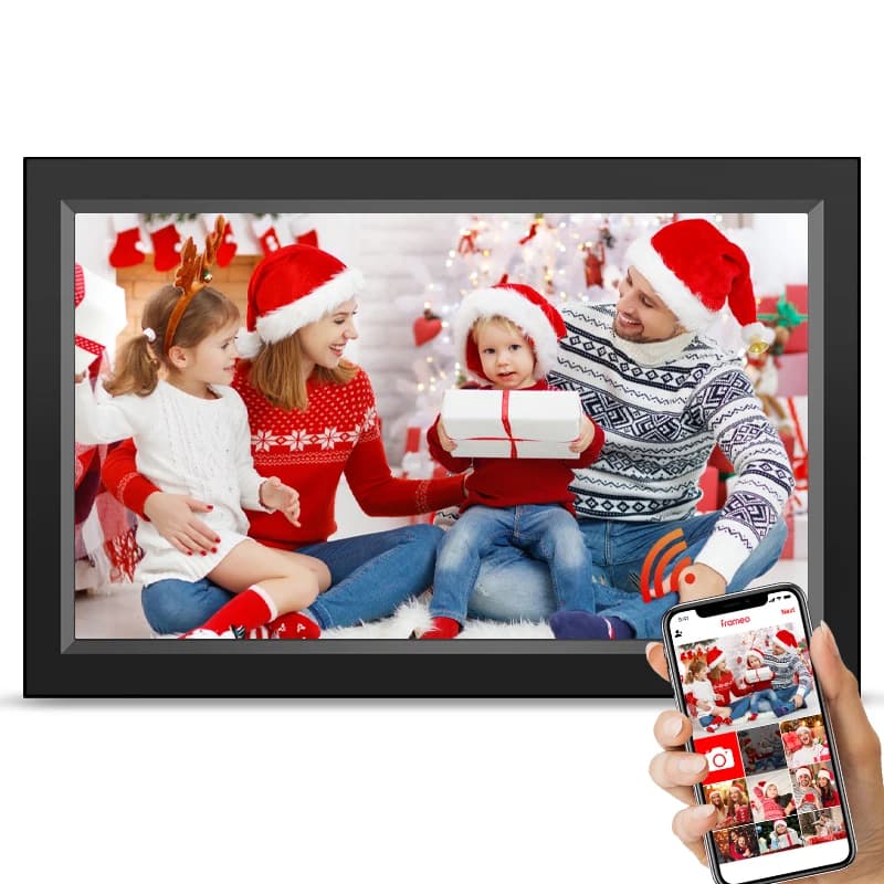 Manufactory Direct Black Video High Definition Wifi Battery Operated 15.6 Inch Picture Digit Photo Frame