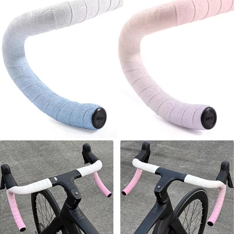 NPY Road Bike Handlebar Tape, Gradient Color Non-Slip Silicone Bar Wrap, Shock-Absorbing & Wear-Resistant Bicycle Grip