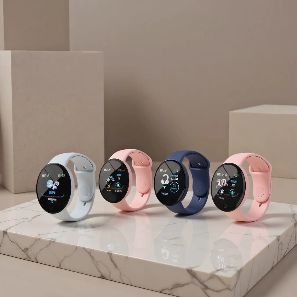 Orologio Sportivo Digitale Rotondo Smart per Uomini e Donne, Orologio da Polso Elettronico LED Bluetooth per Bambini, Dropshipping