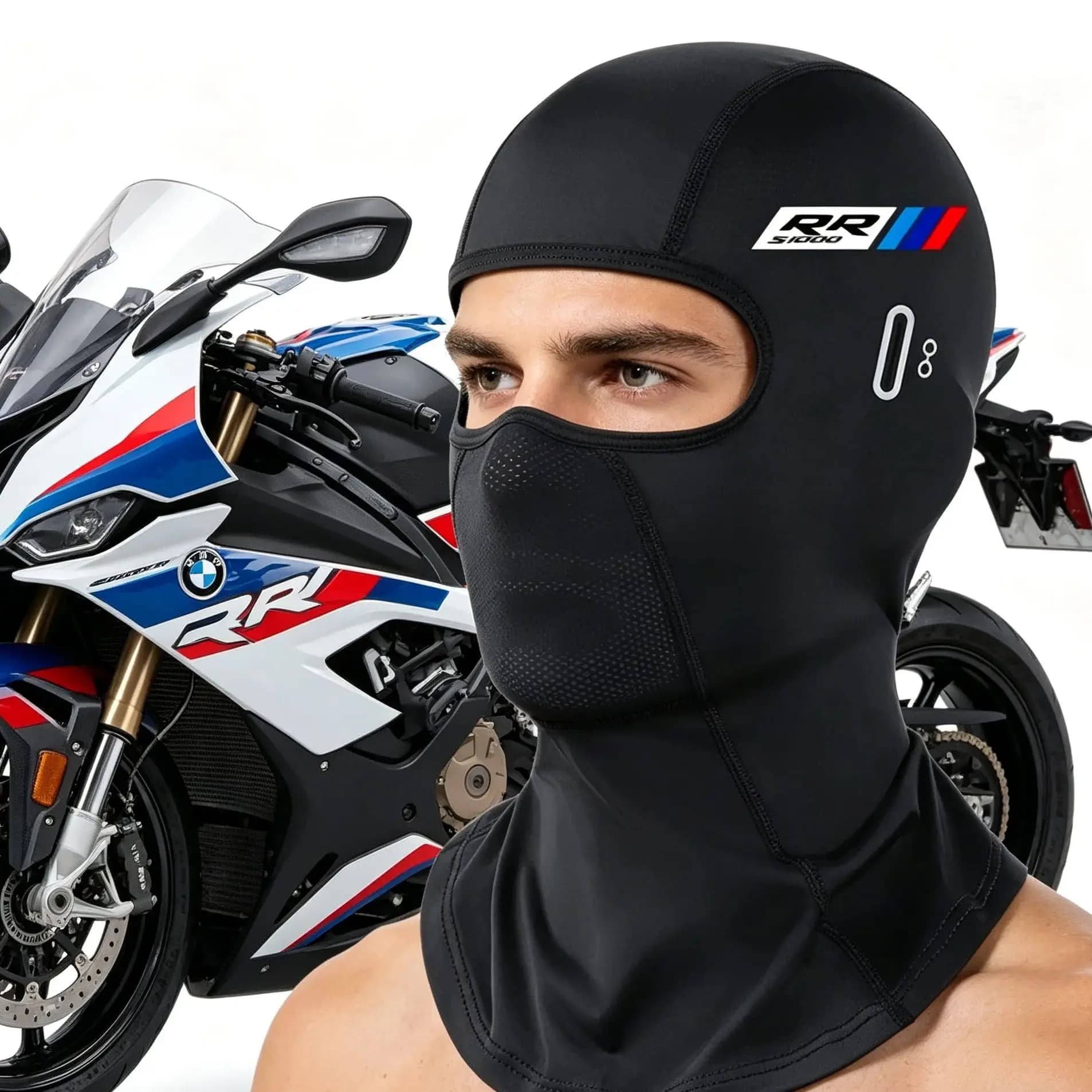 Balaclava per moto per tutte le stagioni per BMW S1000RR (2017-2022) – Maschera estiva traspirante anti-UV con foro per occhiali, berretto invernale caldo da sci