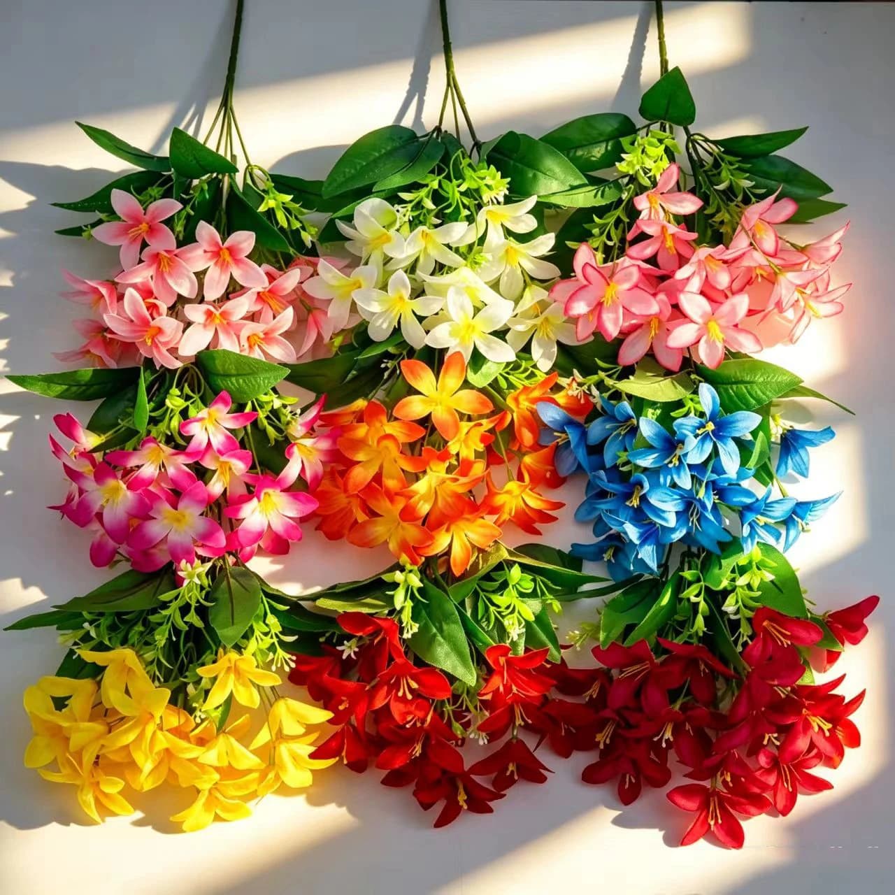 6 forks 18 Flowers Artificial Lily Branch Plants Festival Garland Vase for Home Wedding Room Decoration Fake Planting