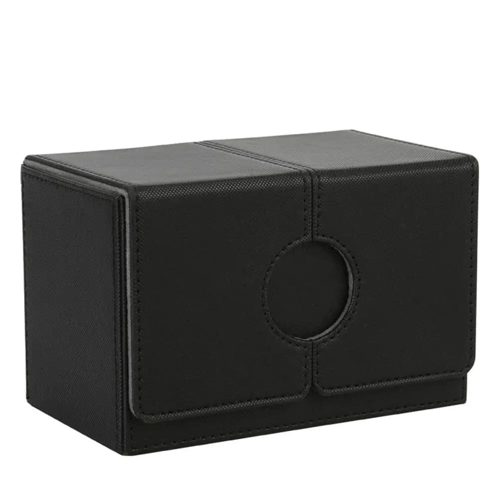Scatola per mazzi di carte in pelle PU moda Collezione di flanella Scatola per raccolta di finestre Gioco MTG Porta carte collezionabili per bambini