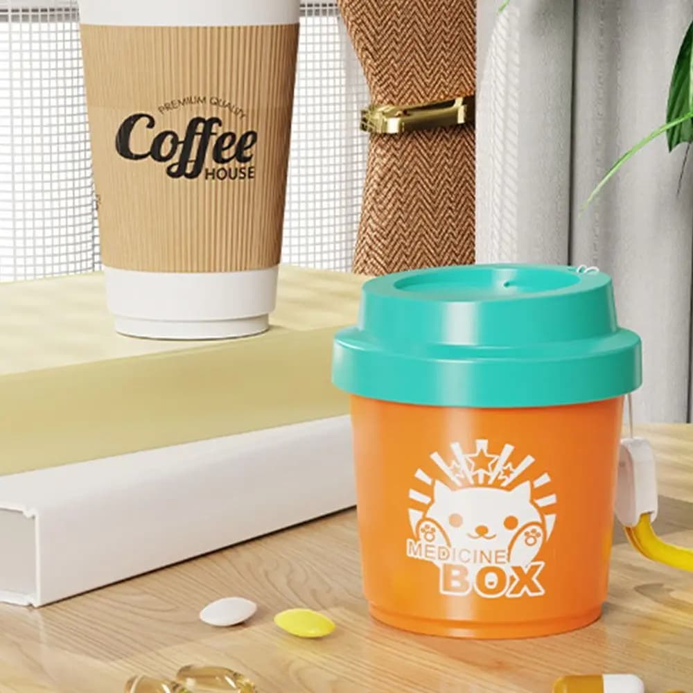 Portapillole Creativo a 3 Scomparti, Impermeabile con Coperchio, Dispenser per Pillole Sigillato, Contenitore per Medicinali per Casa e Viaggio