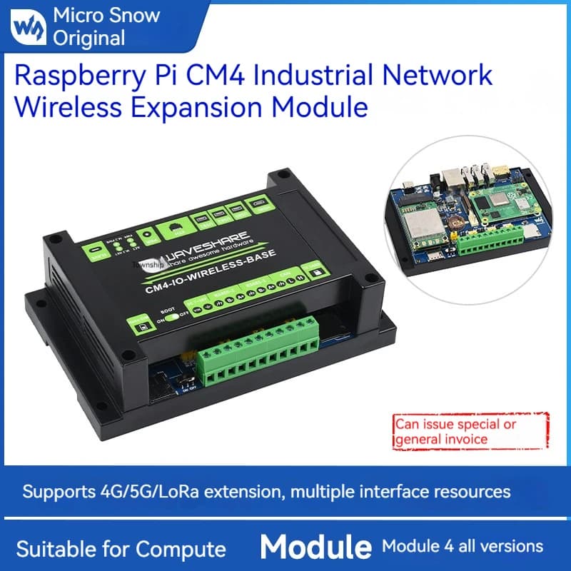 TLF WaveShare Raspberry Pi CM4 Industrial Expansion Module Factory Supply Expansion Cards 5G/4G Ethernet Communication Modules