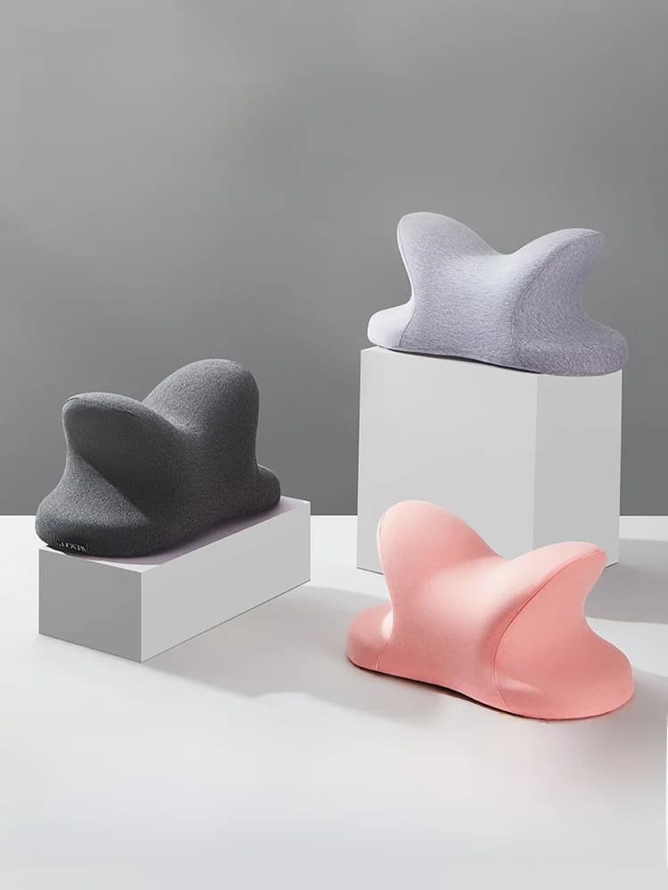 Cuscino da Ufficio per Pisolino in Memory Foam Antibatterico, Cotone Tinta Unita, Ergonomico, Aiuto per il Sonno Unisex per Studenti e Adulti