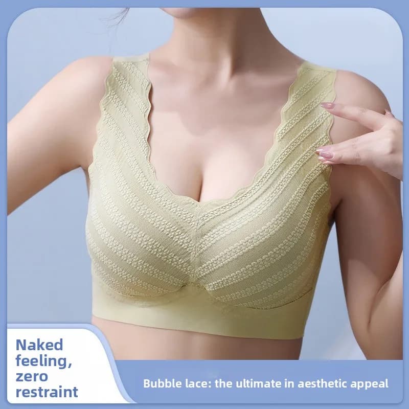 Reggiseno da notte da donna ultra-sottile in seta ghiaccio senza cuciture, stile gilet, alla moda, confortevole, effetto seconda pelle, con coppe fisse e contenitive