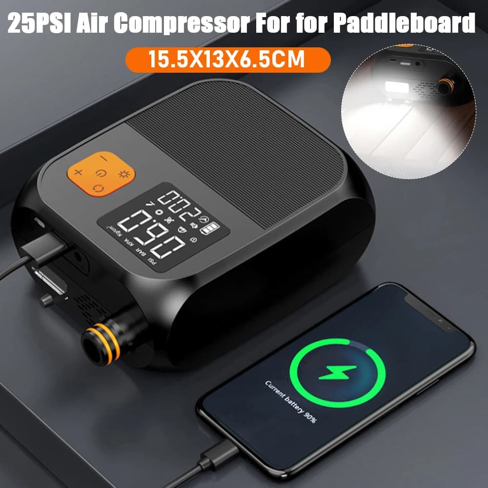 25PSI SUP Barca Compressore D'aria Gonfiaggio Paddle Board Pompe Stand Up Paddle SUP Pompa Elettrica Pompa di Aria Barca Kayak Accessori