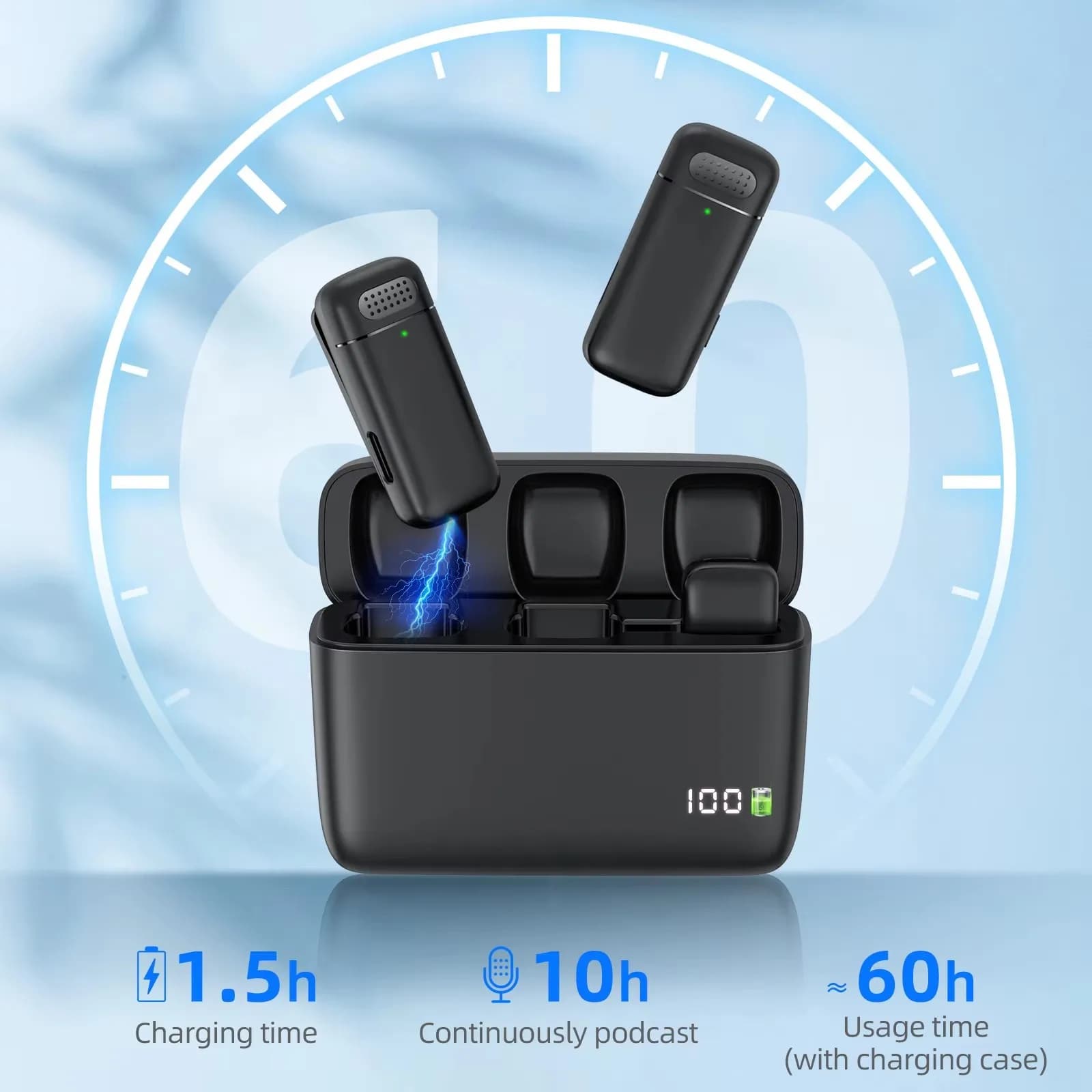 Dual Lapel Lavalier Professional Wireless Microphone Buttonhole Mic Mini Tie For iPhone Android Mobile Cell Phone PC Micro Audio