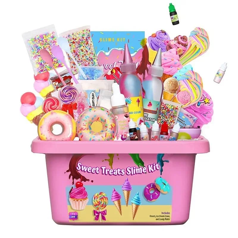 Dolcetti Gelato Melma Kit Sicurezza Fai da te Squishy Fango di cristallo Giocattolo sensoriale Giocattolo con colla schiumogena Regali per ragazze