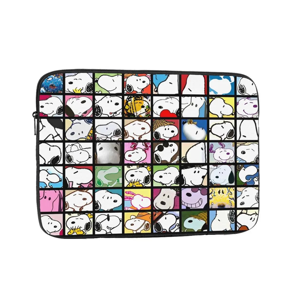Custodia Antiurto per Laptop 10 12 13 15 17 Pollici con Collage di Snoopy, Borsa Protettiva per Notebook con Design Cartoon