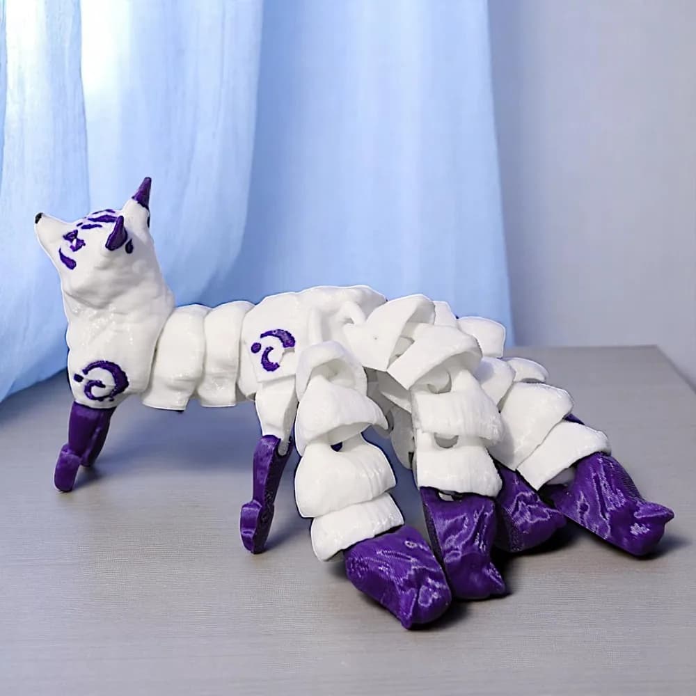 Ornamento Animale Stampato in 3D con Articolazioni Mobili, Modello di Animale a Cinque Code Stampato in 3D, Simpatico Modello Animale Stampato in 3D