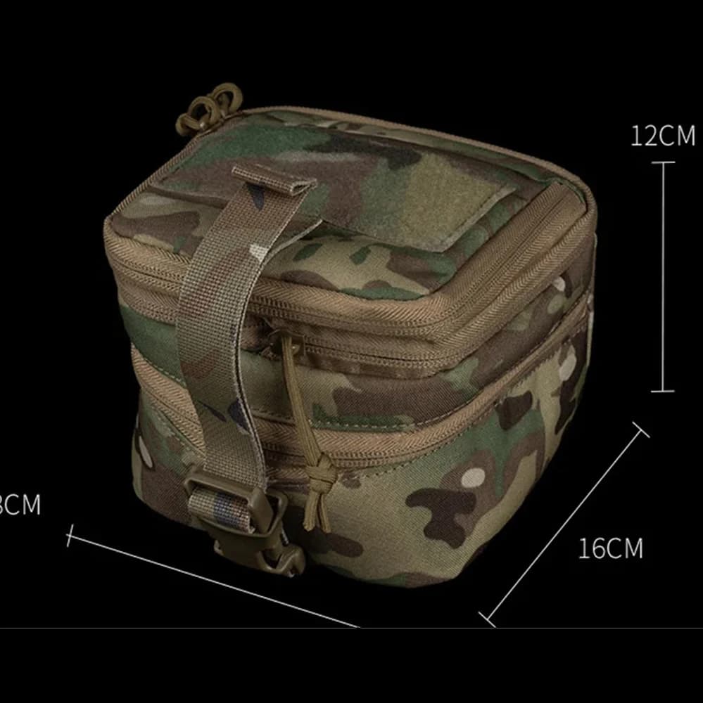 Custodia Tattica Imbottita Espandibile MOLLE per Binocolo e Visore Notturno, Borsa Protettiva Antiurto per Sport all'Aperto