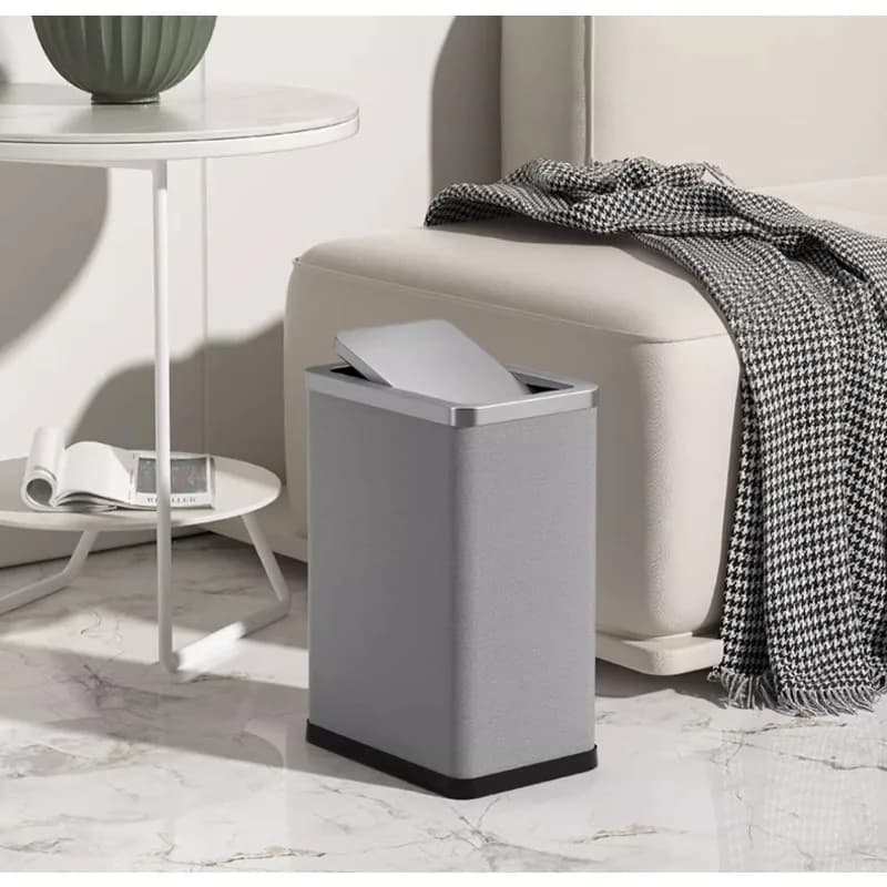 Pattumiera da bagno per uso domestico semplice di alto valore per fessure WC leggero di lusso agitare copertura soggiorno camera da letto con coperchio tipo ribaltabile