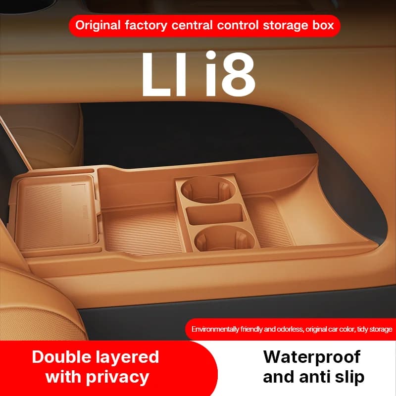 2025 Per leader ideali ‌ Console centrale in silicone i8 sotto la scatola portaoggetti Tappetino per organizer per controllo centrale per interni auto